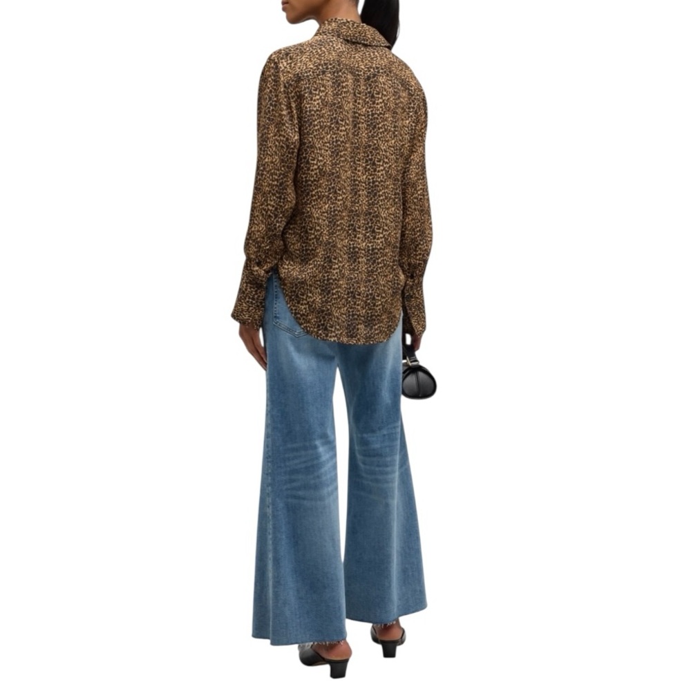 Frame Le Palazzo Crop Wide Leg High Rise Casual Denim Jeans Women’s 30 - Picture 4 of 16